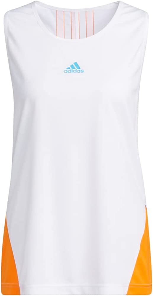 adidas 365 Women in Power Tank Top Women's, White/ Tennessee Orange