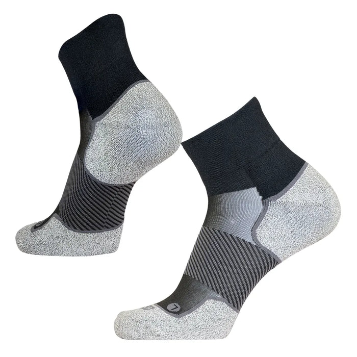 Black active comfort sock in quarter crew height | OS1st
