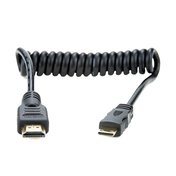 Atomos Cable Coiled Mini HDMI to Full HDMI - 30cm