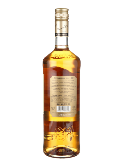 Bacardi Gold Rum 80 Proof -1.75 L