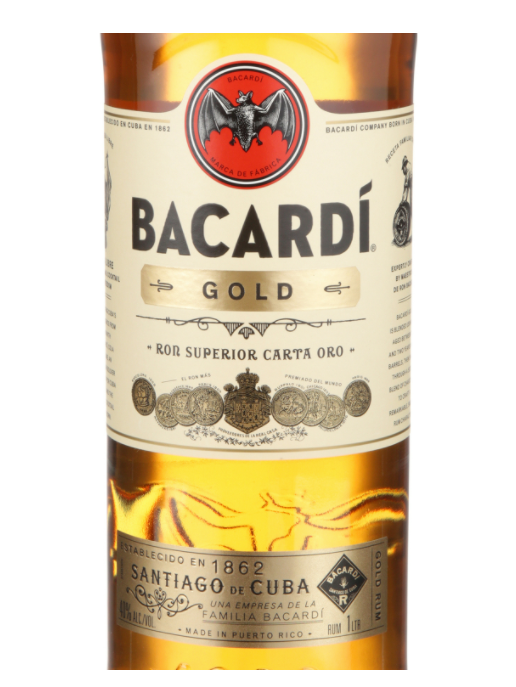 Bacardi Gold Rum 80 Proof -750 ml