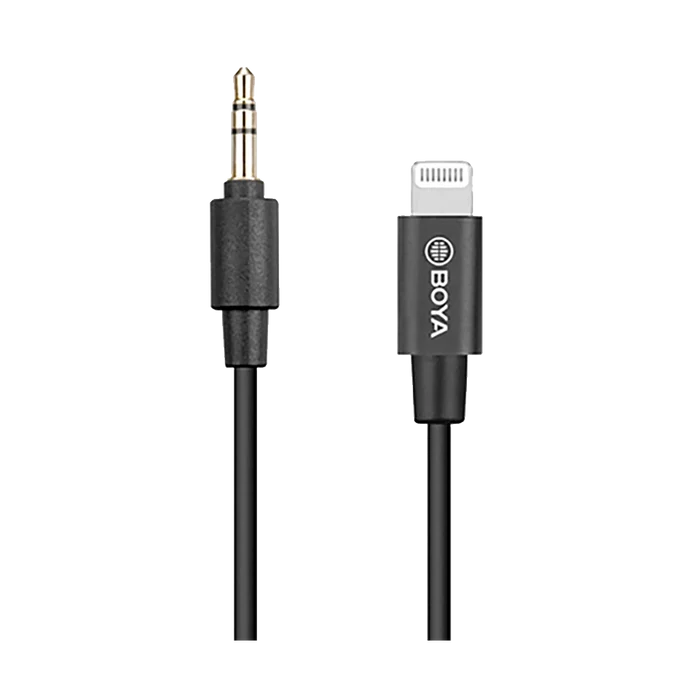 BOYA BY-K1 3.5mm TRS Male to Lightning Adapter Cable (20cm)