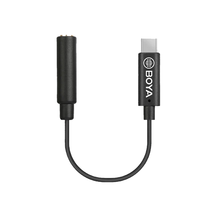 Boya BY-K4 3.5mm TRS (Female) to USB Type-C (Male) Audio Adapter