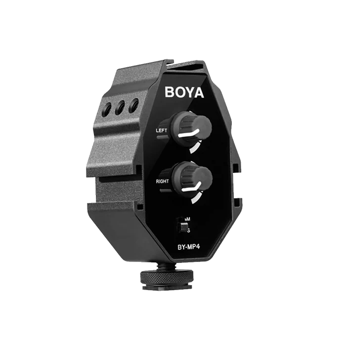 BOYA BY-MP4 2-Channel Audio Adapter for Smartphone, DSLR & Camcorder
