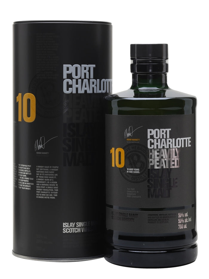 Bruichladdich Port Charlotte Heavily Peated 10 Year Old Single Malt Scotch Whiskey-750ml