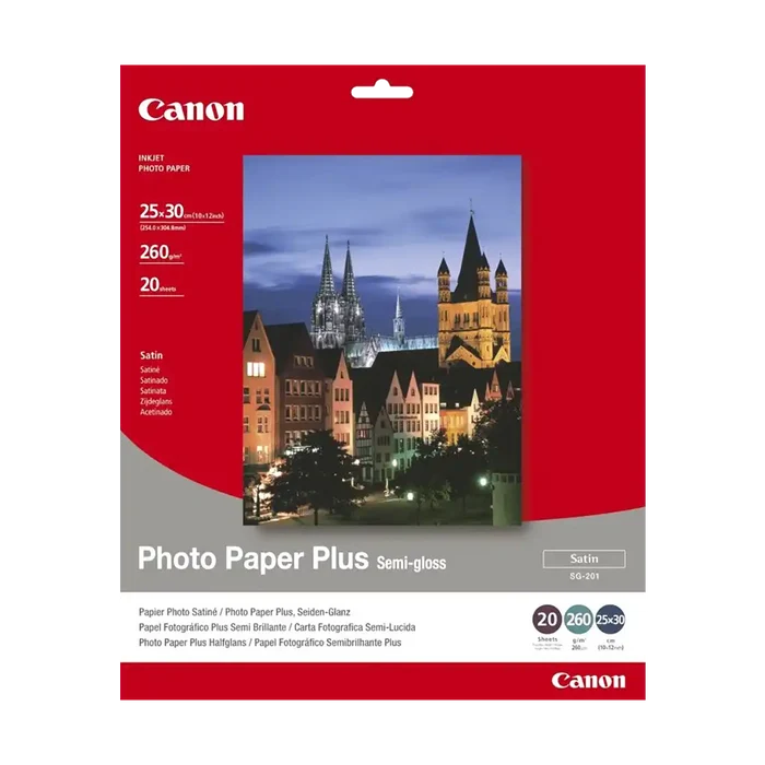Canon SG-201 Semi Gloss 10x12" Photo Paper (20 Sheets)