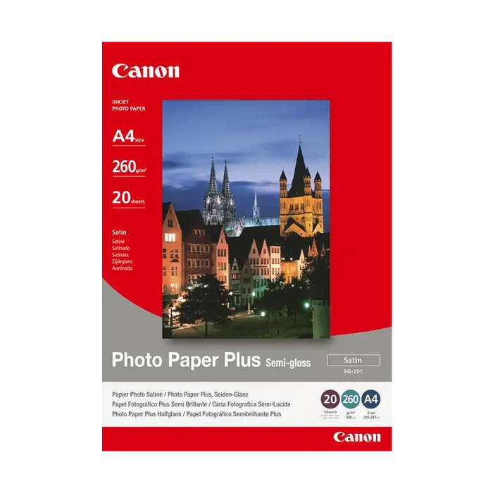 Canon SG-201 Semi-gloss Photo Paper (A4 - 20 Sheets)