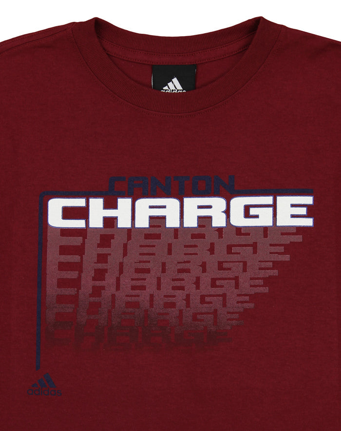 adidas Canton Charge NBA D League Boy's Youth (8-20) Repeated Long Sleeve Tee, Wine