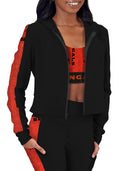 Certo By Northwest NFL Women's Cincinnati Bengals All Day Cropped Hoodie, Black