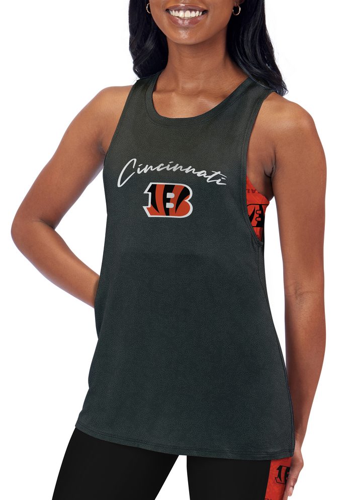 Certo By Northwest NFL Women's Cincinnati Bengals Outline Tank Top, Black