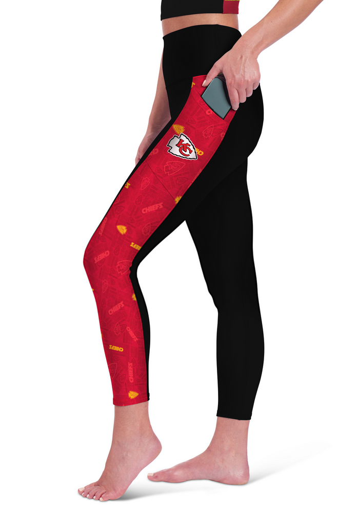 Certo By Northwest NFL Women's Kansas City Chiefs Assembly Leggings, Black