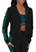 Certo By Northwest NFL Women's Philadelphia Eagles All Day Cropped Hoodie, Black