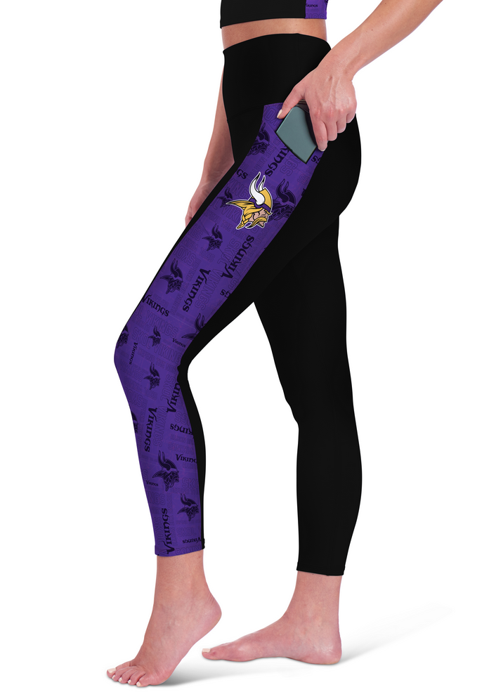 Certo By Northwest Women's NFL Minnesota Vikings Assembly Leggings, Black