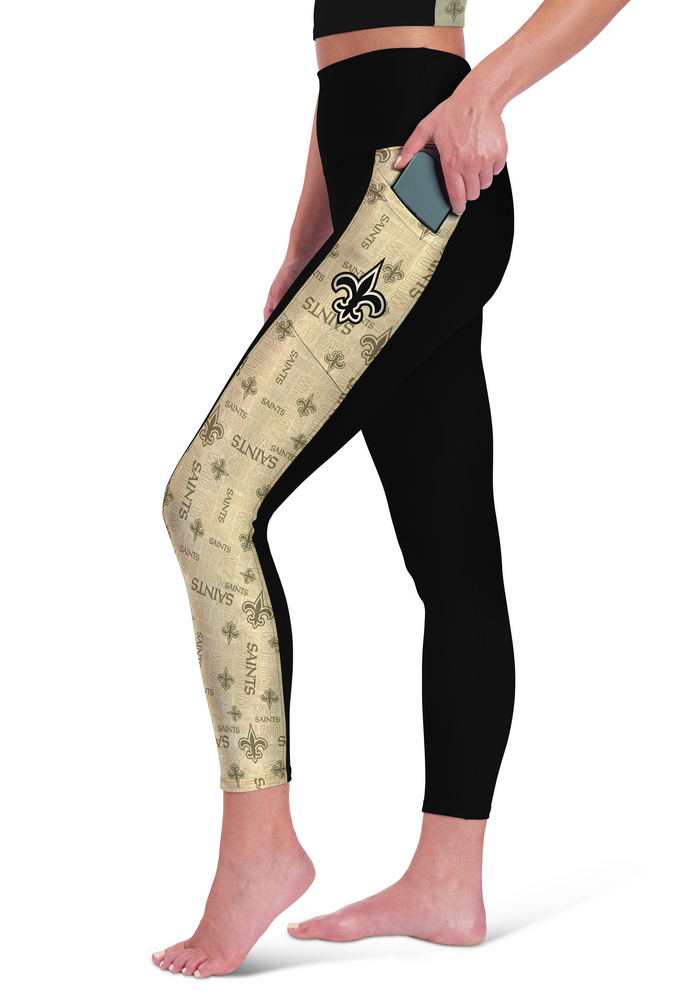 Certo By Northwest Women's NFL New Orleans Saints Assembly Leggings, Black
