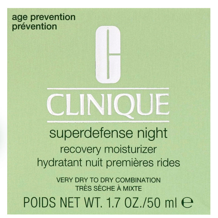 Clinique Superdefense Night Recovery Moisturizer for Very Dry to Dry Combination Skin 50ml / 1.7 fl.oz. - Additional 1