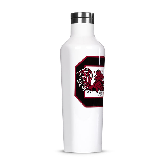 Corkcicle NCAA South Carolina Gamecocks Big Logo Canteen 16oz, Gloss White
