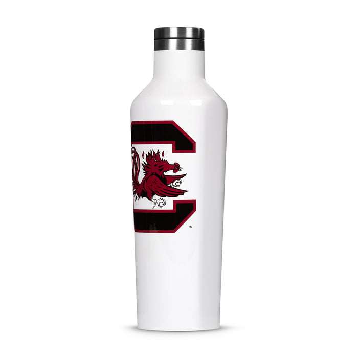 Corkcicle NCAA South Carolina Gamecocks Big Logo Canteen 16oz, Gloss White