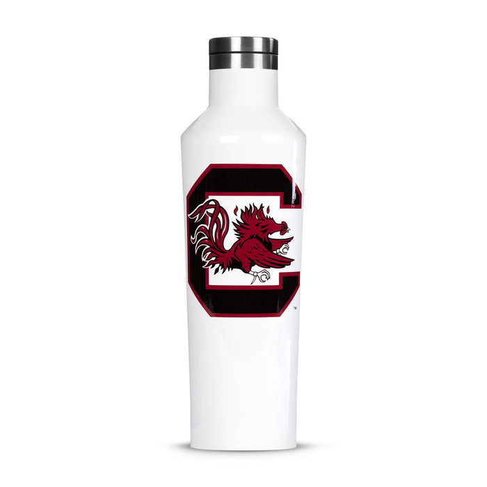 Corkcicle NCAA South Carolina Gamecocks Big Logo Canteen 16oz, Gloss White