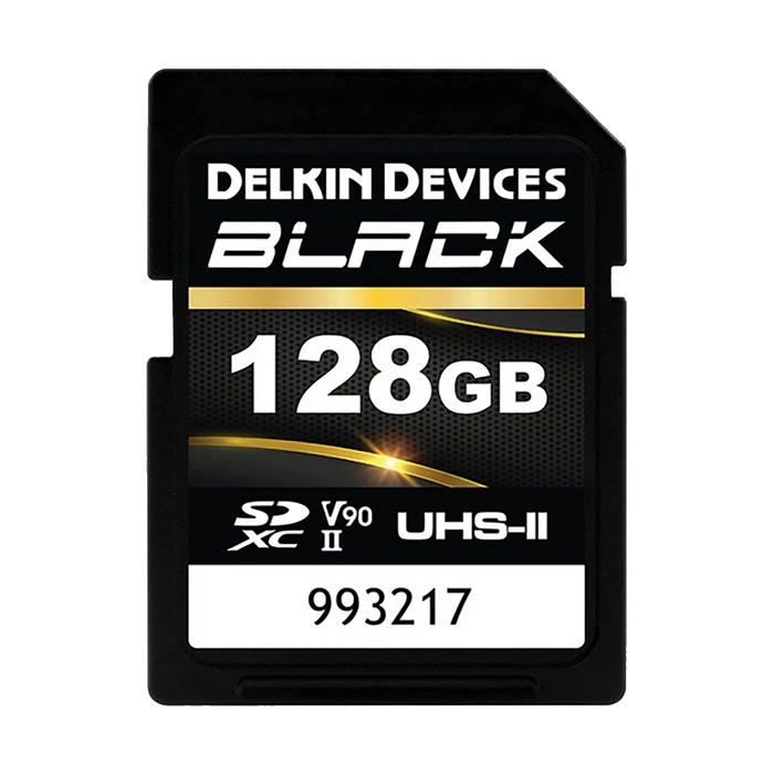 Delkin Devices 128GB BLACK UHS-II SDXC (300MB/s) Memory Card