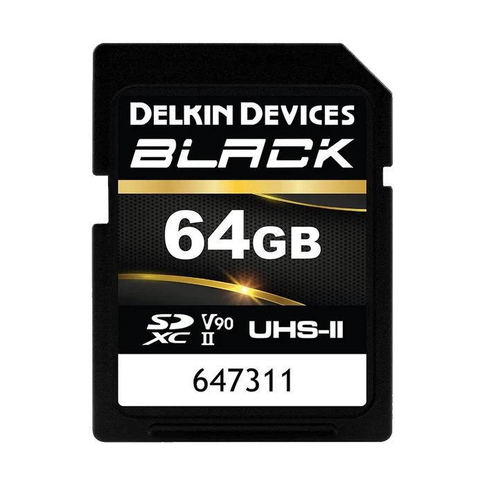Delkin Devices 64GB BLACK UHS-II SDXC (300MB/s) Memory Card
