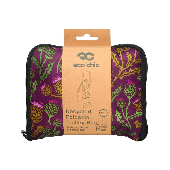 Eco Chic Eco Chic Collapsible Shopping Trolley Replacement Tote Bag - Thistle