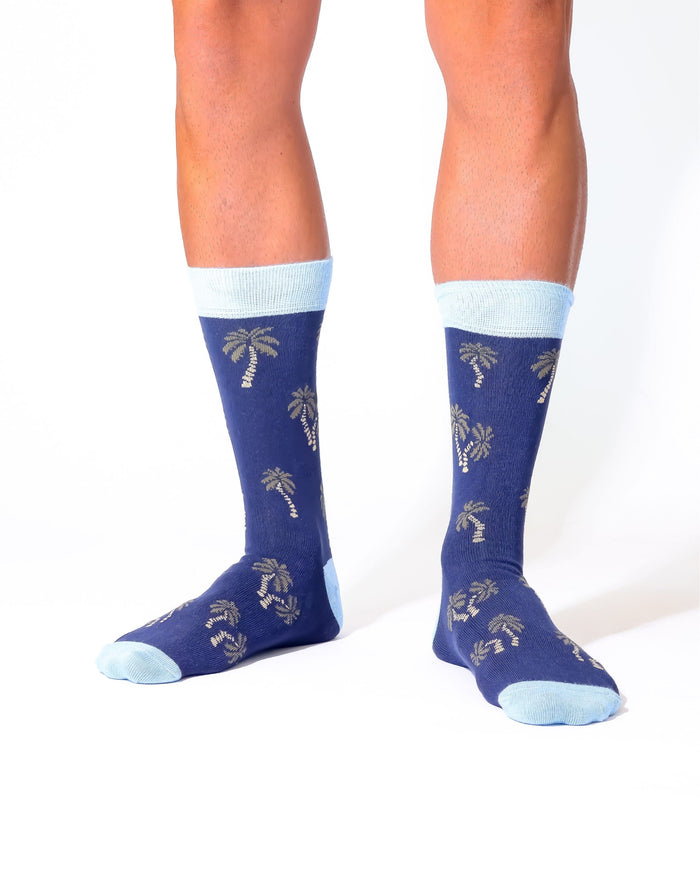 Eco Chic Eco Chic Eco-Friendly Bamboo Socks Palm Tree