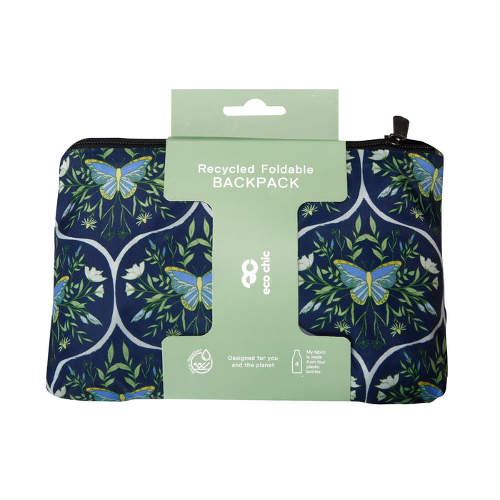Eco Chic Eco Chic Lightweight Foldable Backpack Butterflies