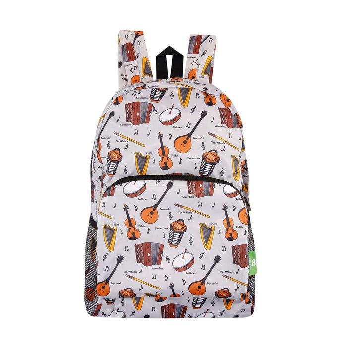 Eco Chic Eco Chic Lightweight Foldable Backpack Music