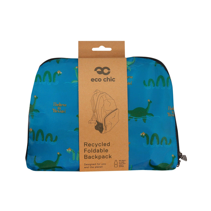 Eco Chic Eco Chic Lightweight Foldable Backpack Nessie