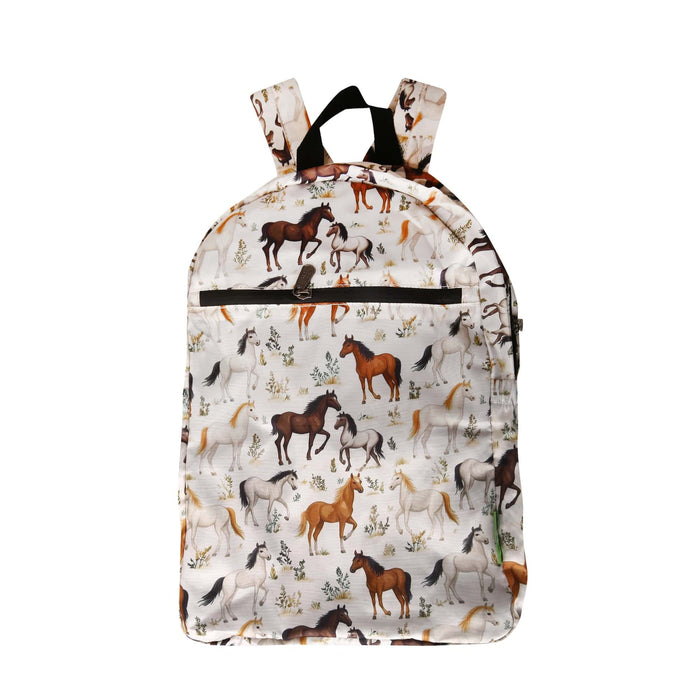 Eco Chic Eco Chic Lightweight Foldable Backpack Wild Horses