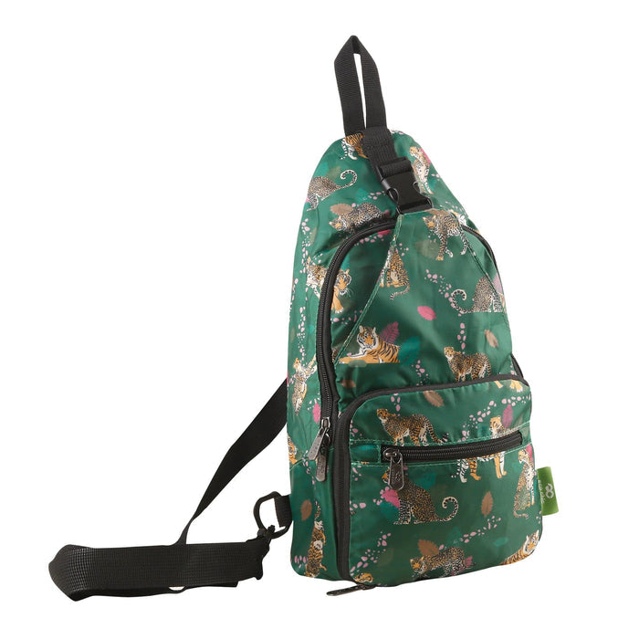 Eco Chic Green Eco Chic Lightweight Foldable Crossbody Bag Big Cat