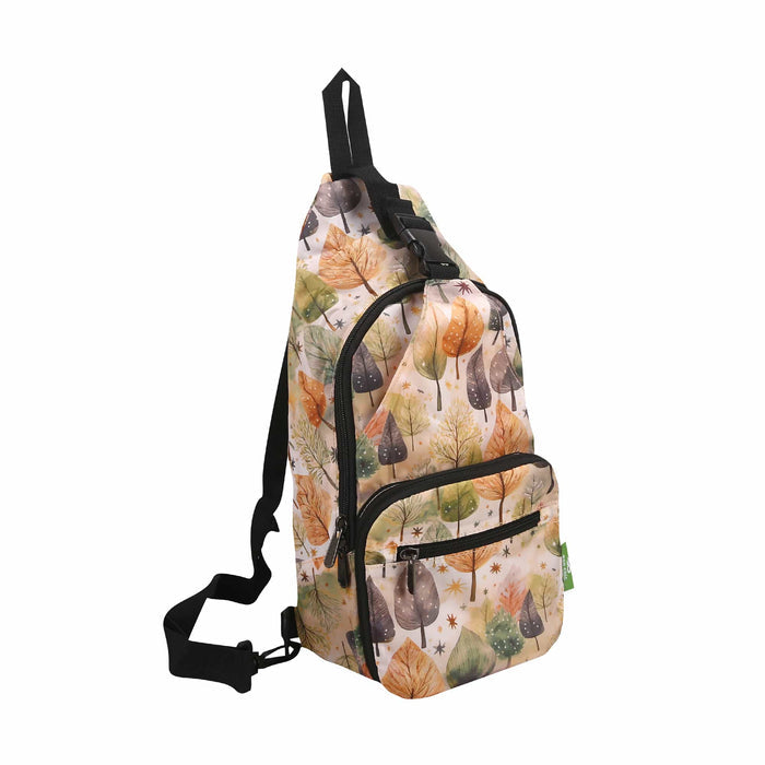 Eco Chic Eco Chic Lightweight Foldable Crossbody Bag Rhythm of Trees