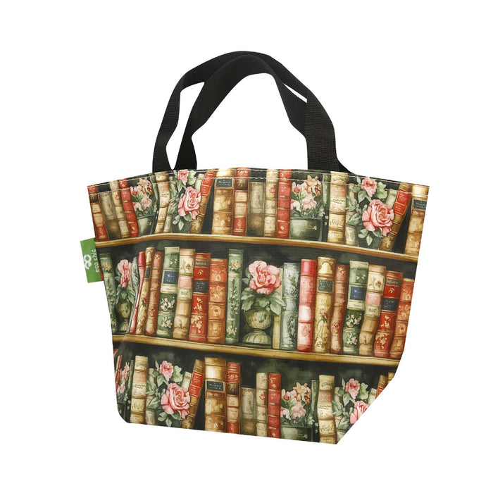 Eco Chic Eco Chic Lightweight Foldable Lunch Bag Books and Roses