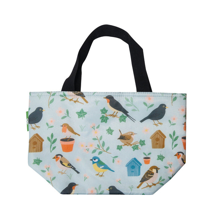 Eco Chic Eco Chic Lightweight Foldable Lunch Bag Garden Birds