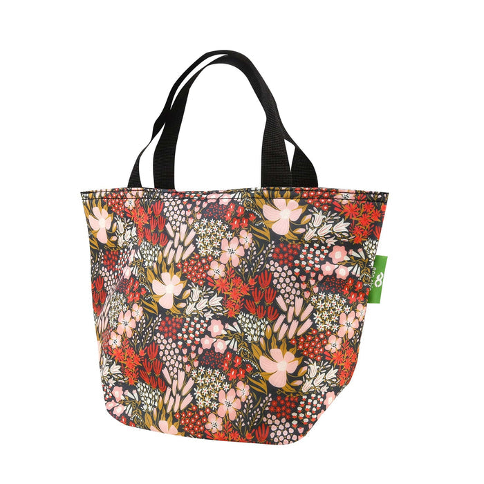 Eco Chic Red Eco Chic Lightweight Foldable Lunch Bag Mixed Flowers