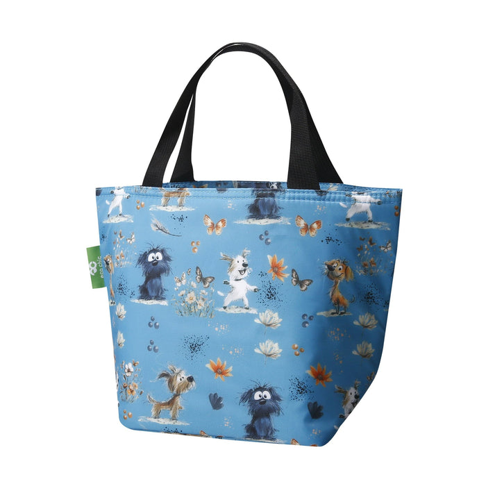 Eco Chic Eco Chic Lightweight Foldable Lunch Bag Whimsy Dogs
