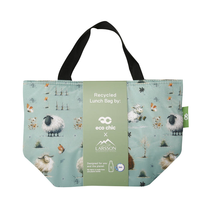 Eco Chic Eco Chic Lightweight Foldable Lunch Bag Whimsy Sheep