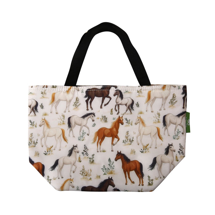 Eco Chic Eco Chic Lightweight Foldable Lunch Bag Wild Horses