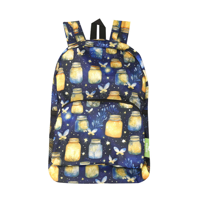 Eco Chic Eco Chic Lightweight Foldable Mini Backpack Jars and Fireflies