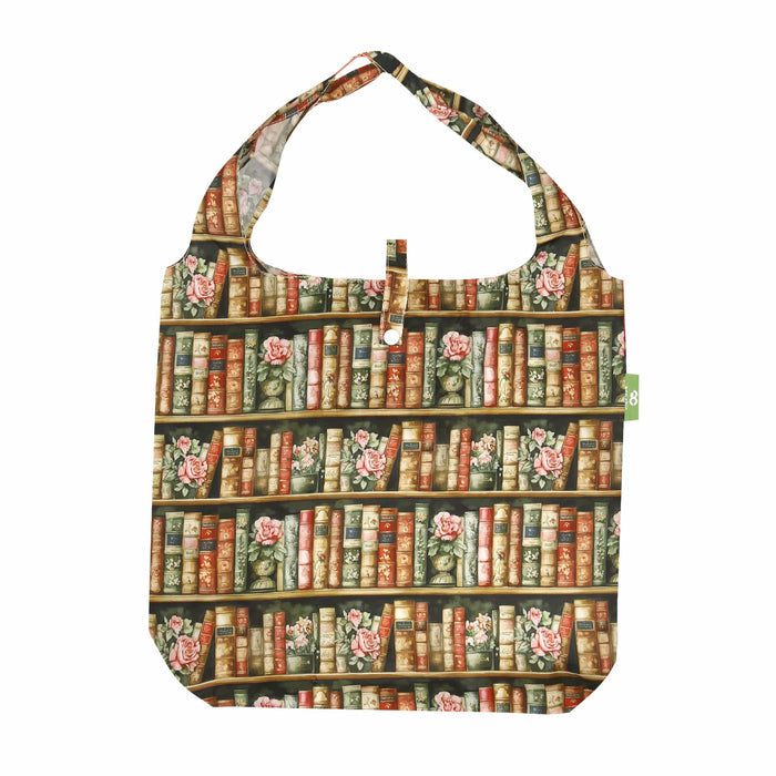 Eco Chic Eco Chic Lightweight Foldable Reusable Shopping Bag Books and Roses