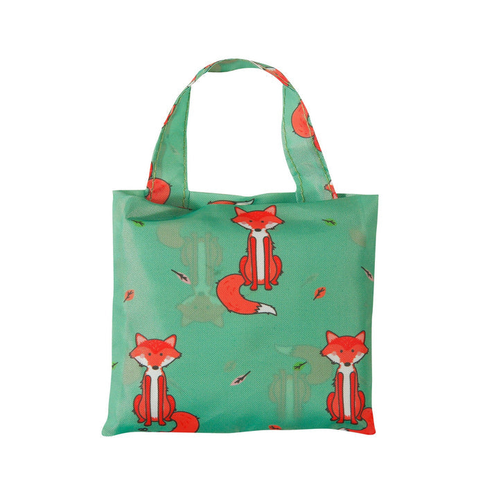 Eco Chic Eco Chic Lightweight Foldable Reusable Shopping Bag Foxes