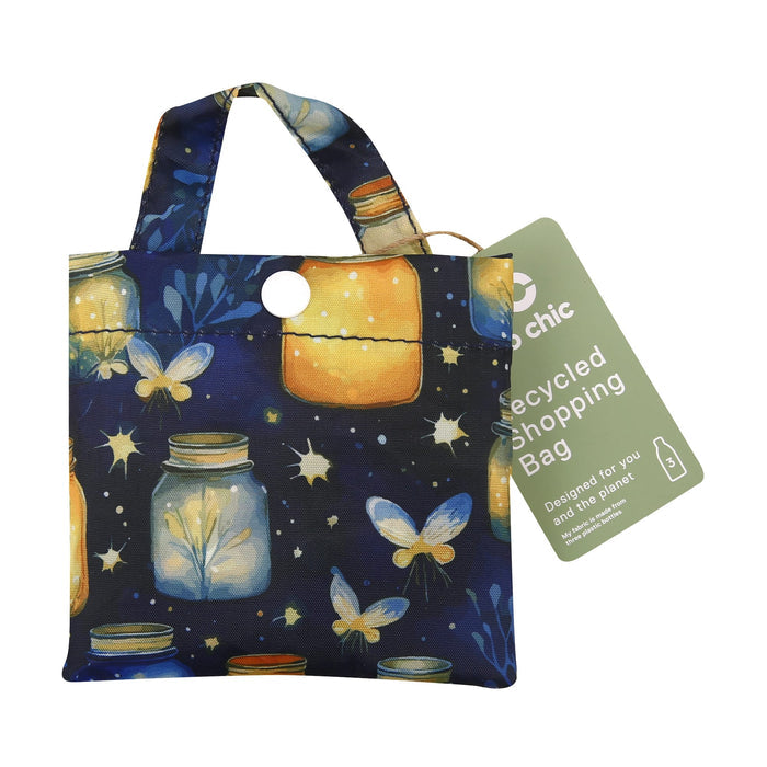Eco Chic Eco Chic Lightweight Foldable Reusable Shopping Bag Jars and Fireflies