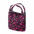 Eco Chic Black Eco Chic Lightweight Foldable Reusable Shopping Bag Mackintosh Rose