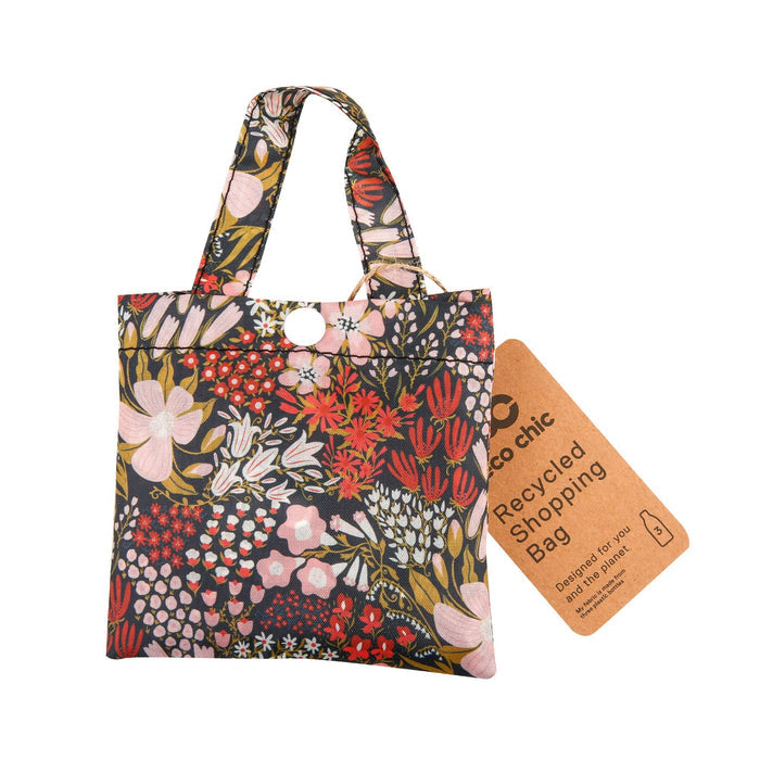 Eco Chic Eco Chic Lightweight Foldable Reusable Shopping Bag Mixed Flowers