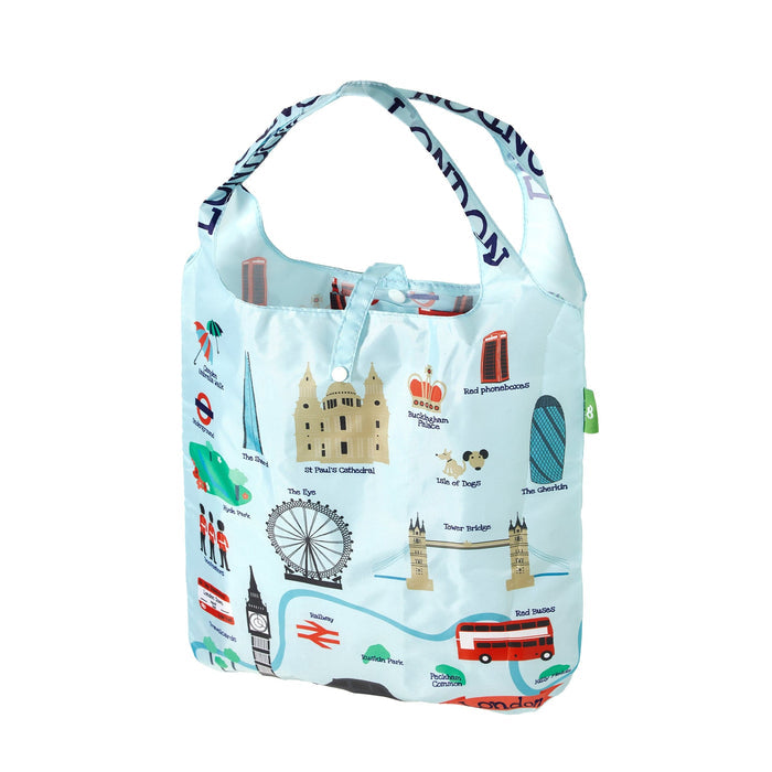 Eco Chic Eco Chic Lightweight Foldable Reusable Shopping Bag New London