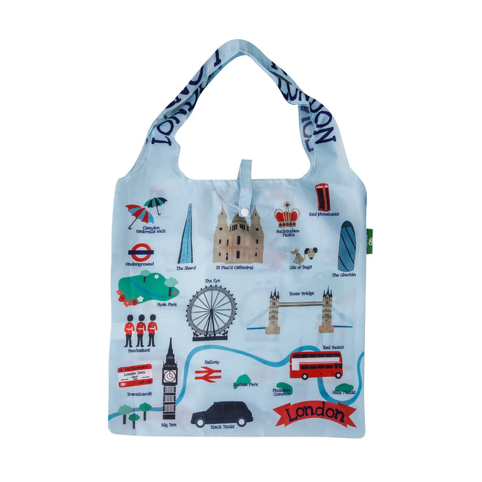 Eco Chic Eco Chic Lightweight Foldable Reusable Shopping Bag New London