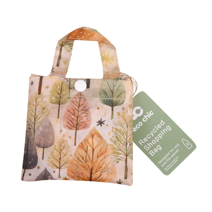 Eco Chic Eco Chic Lightweight Foldable Reusable Shopping Bag Rhythm of Trees