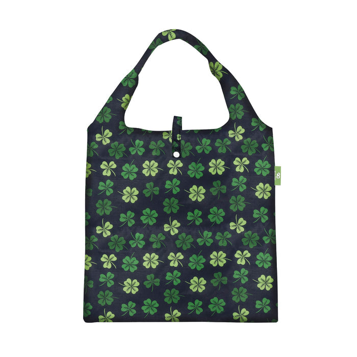 Eco Chic Eco Chic Lightweight Foldable Reusable Shopping Bag Shamrock