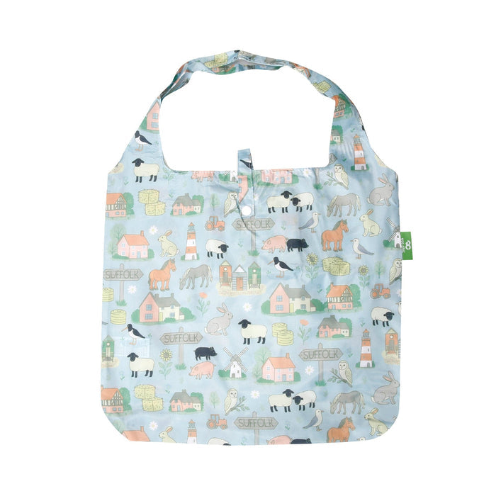 Eco Chic Eco Chic Lightweight Foldable Reusable Shopping Bag Suffolk