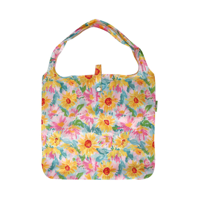 Eco Chic Eco Chic Lightweight Foldable Reusable Shopping Bag Sunflower